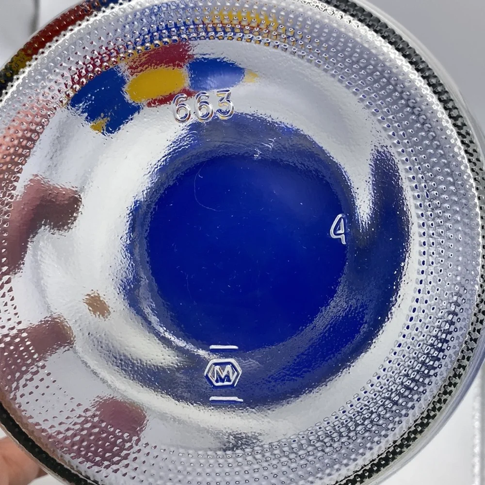 Vintage 1980s Painted Balloons Brockway Glass Co Jar W/ Blue Plastic Lid